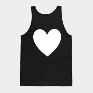 White Heart Tank Top